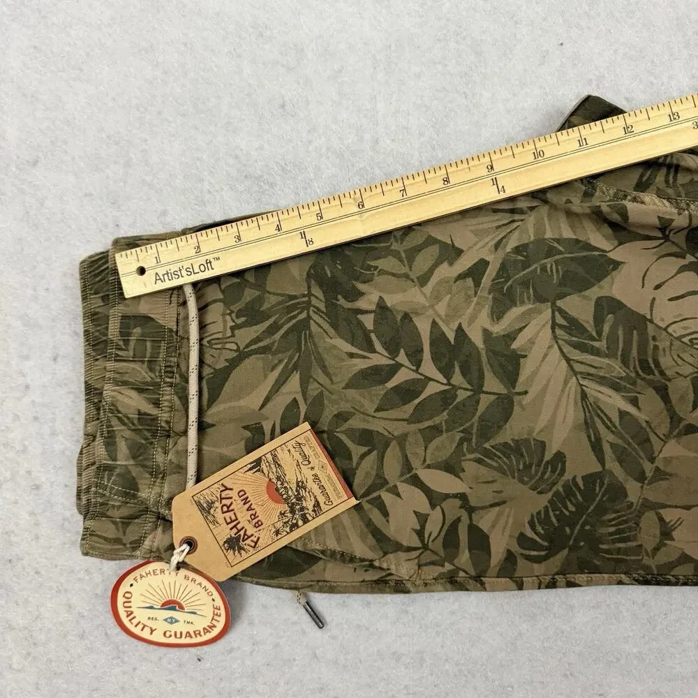 Faherty Shorts Mens Small Jungle Tropical Drawstring Pull On 6.5